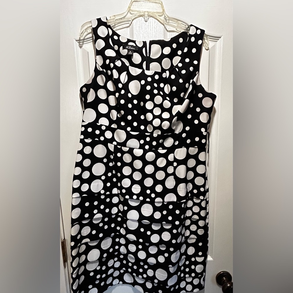 Black & white polka dot dress